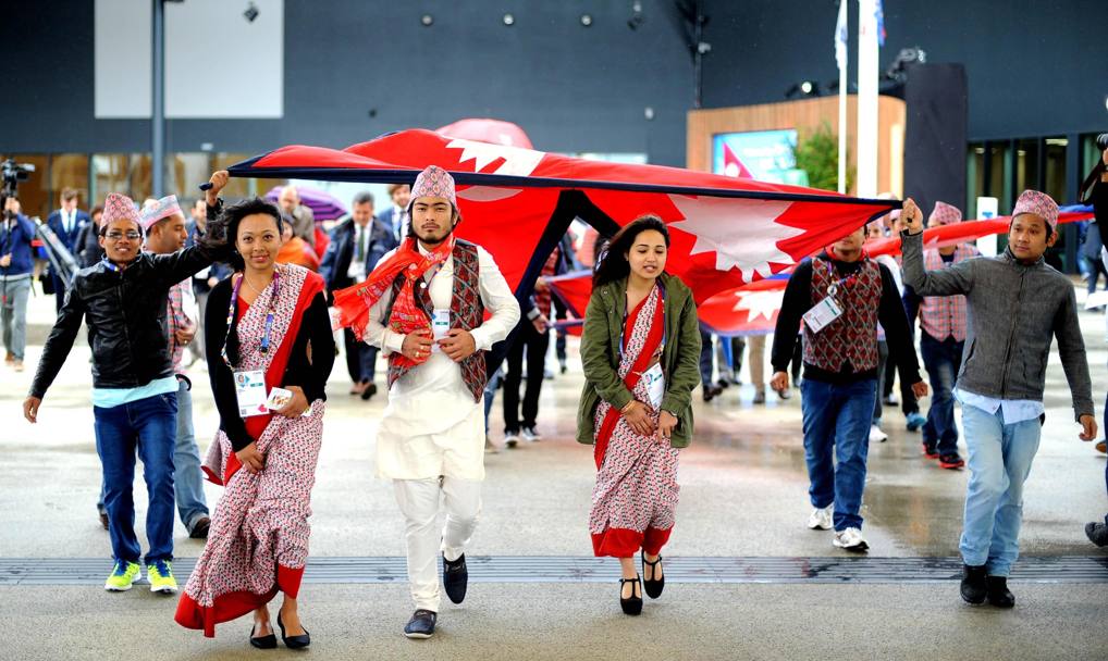 Nonostante il maltempo, Expo si è aperta all&#39;insegna del Nepal National Day (Ansa)
